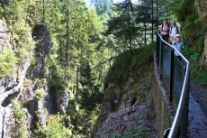 Wanderung mit Kindern durch die Gießenbachklamm bei Kiefersfelden in Oberbayern