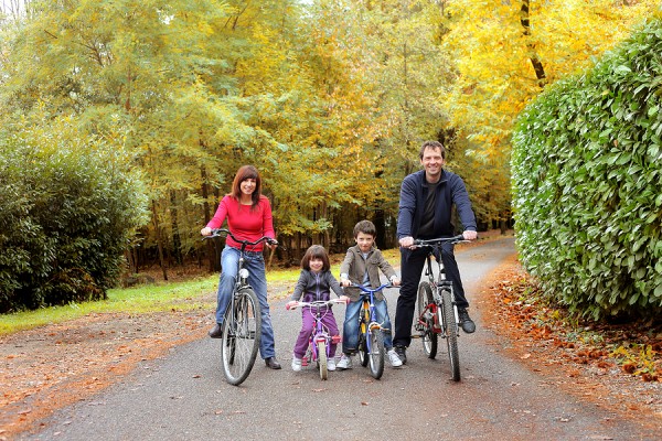 Fahrradspaß im Herbst. Fahrradspaß im Herbst.